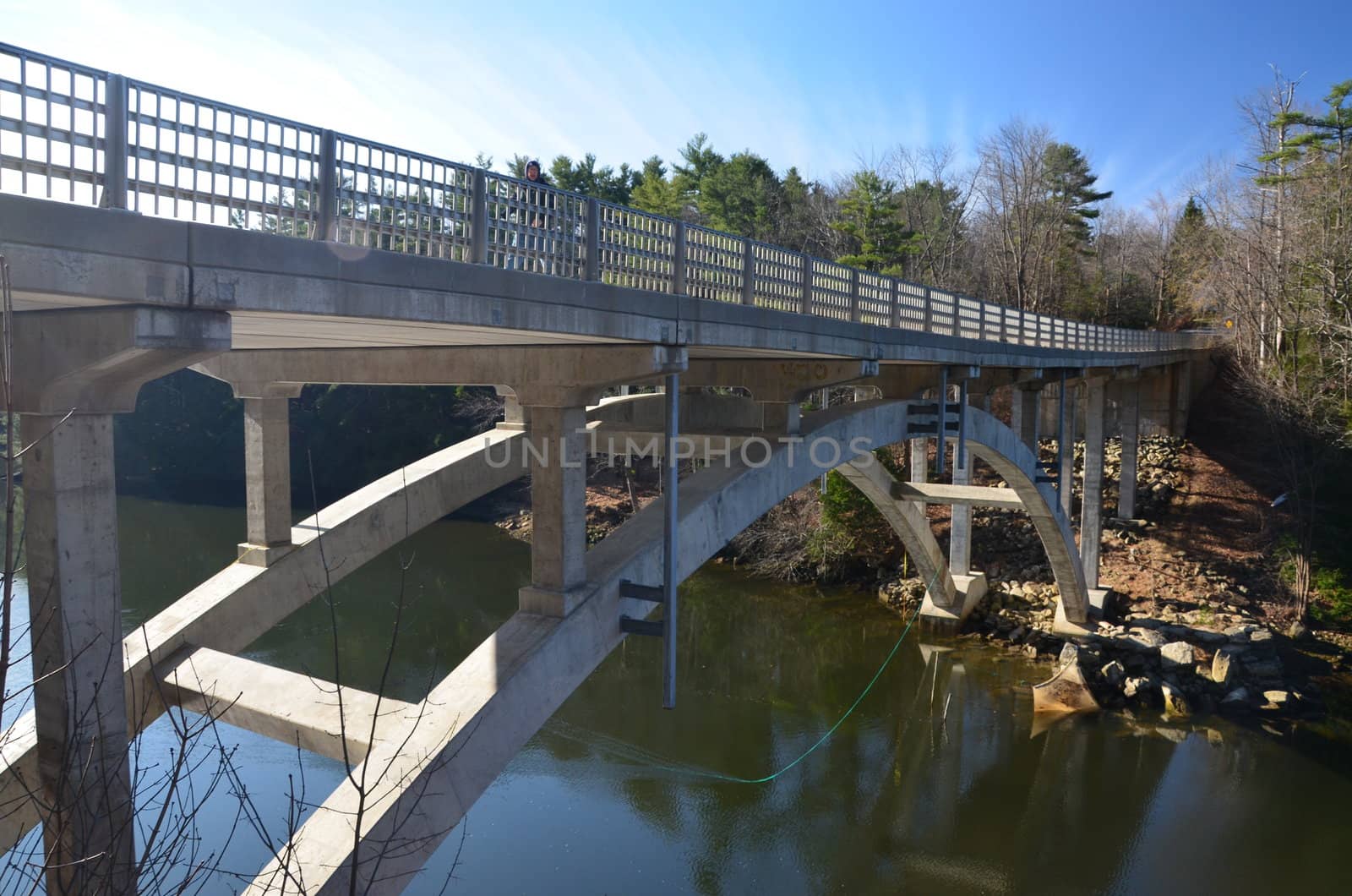 Bridge across a river in Maine.