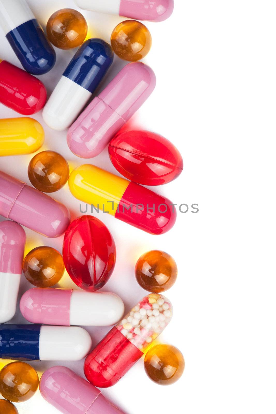 colorful pills background