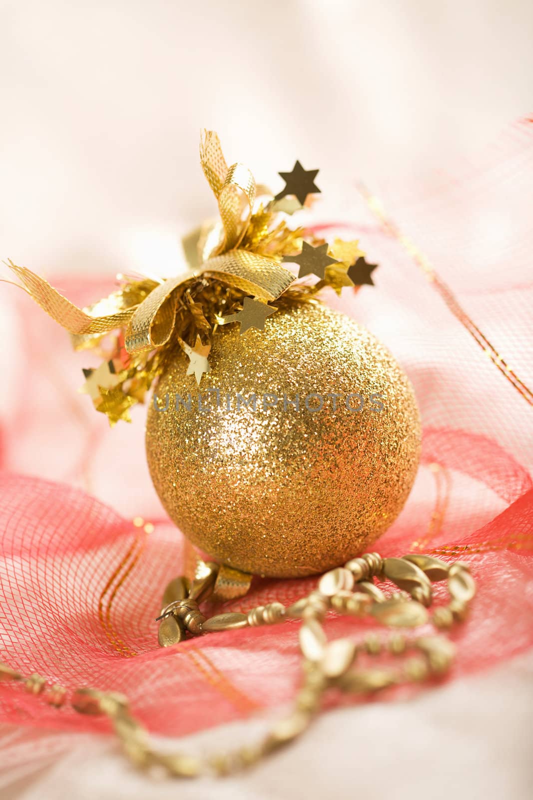 golden christmas ball