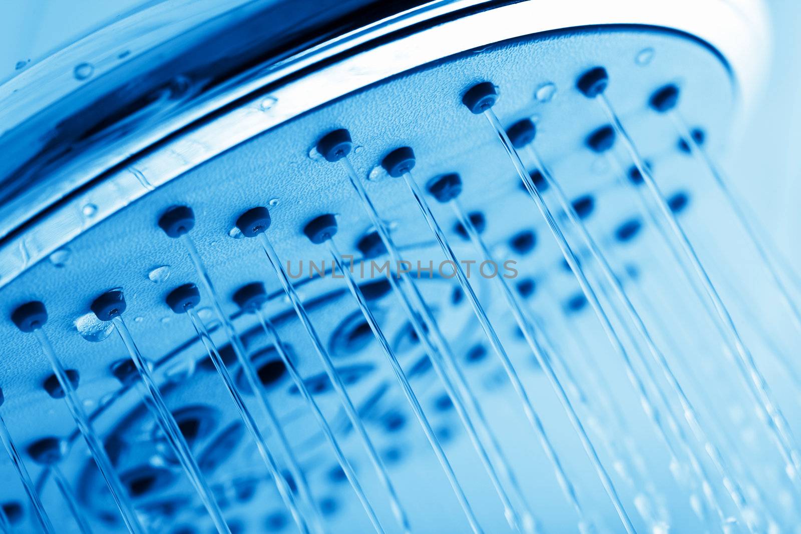 blue shower