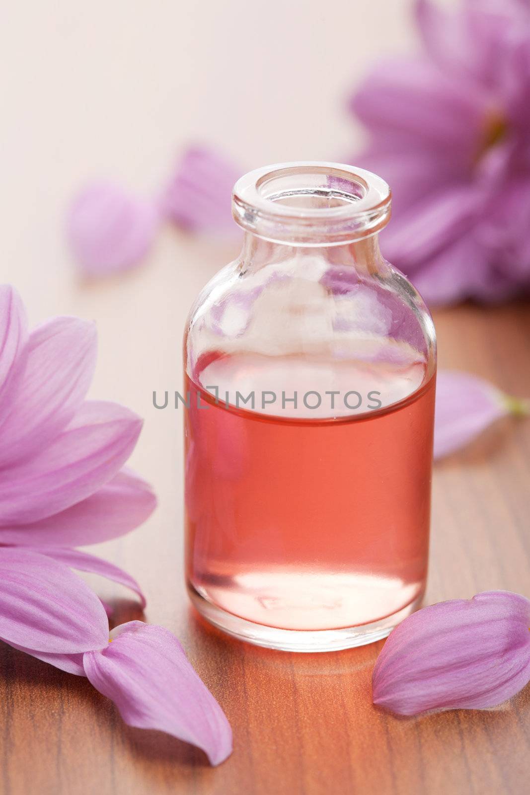 essential oil and flowers