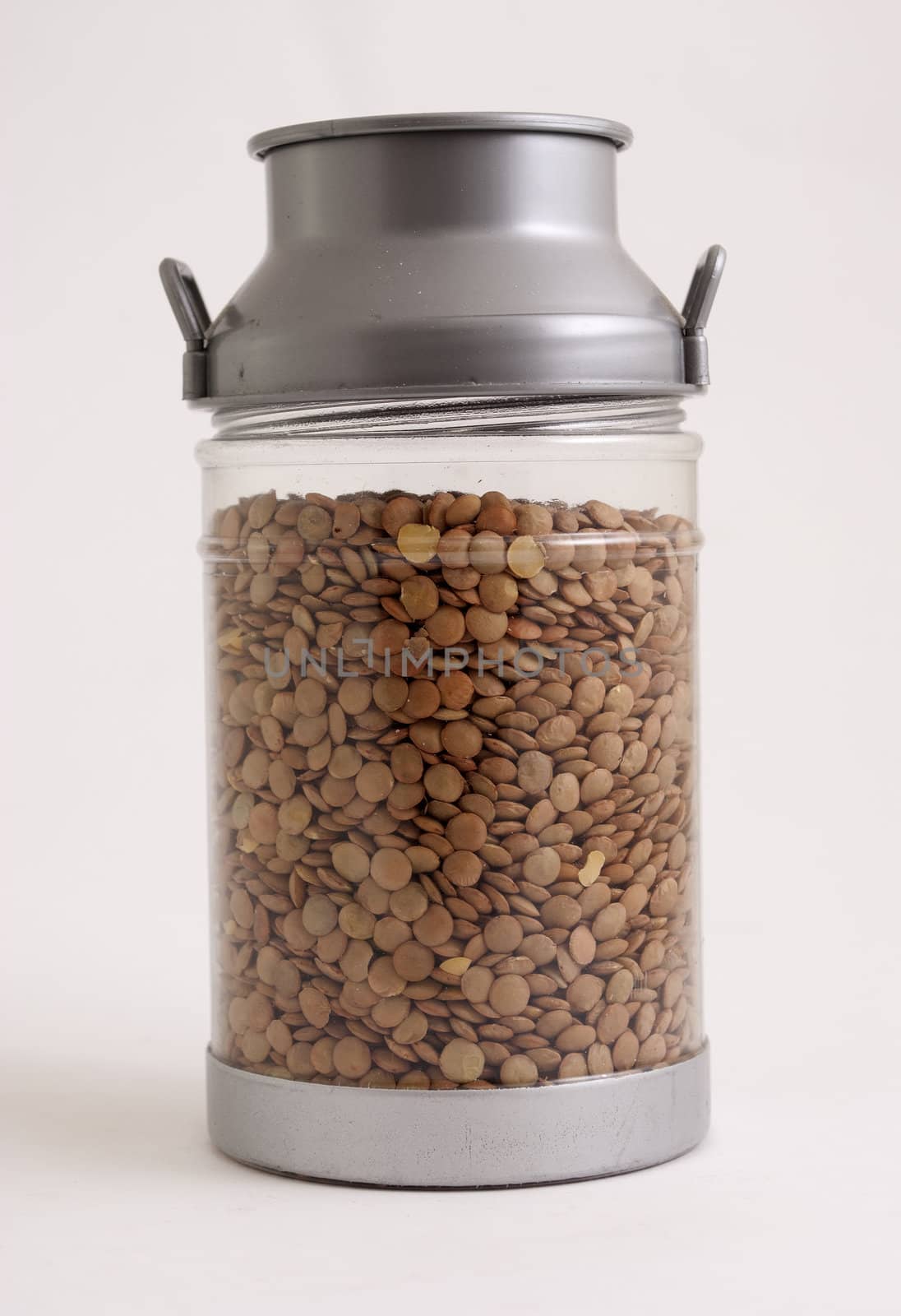 	bottle with lentils by lauria
