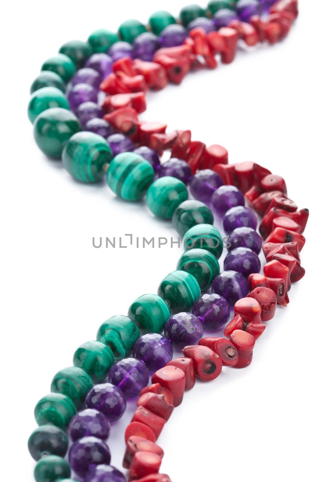 natural necklaces isolated
