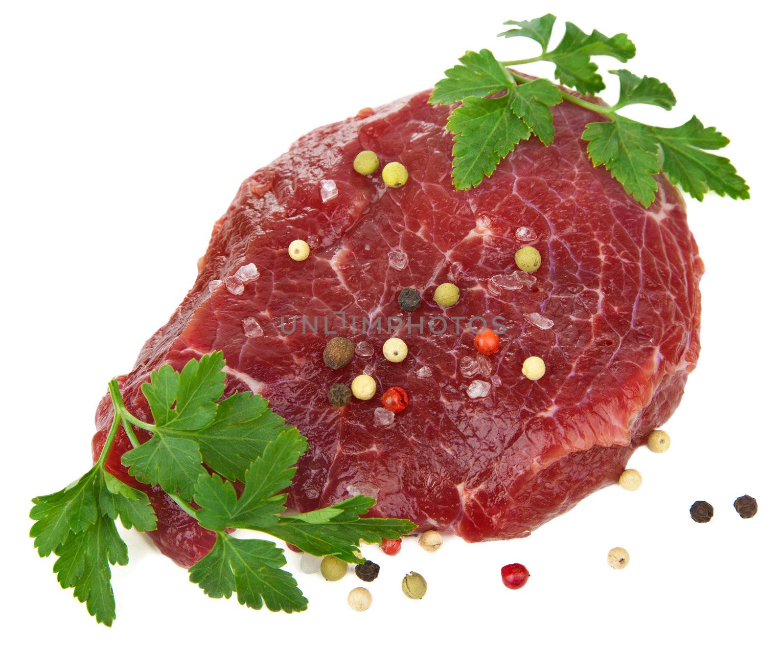 raw beef isolated 