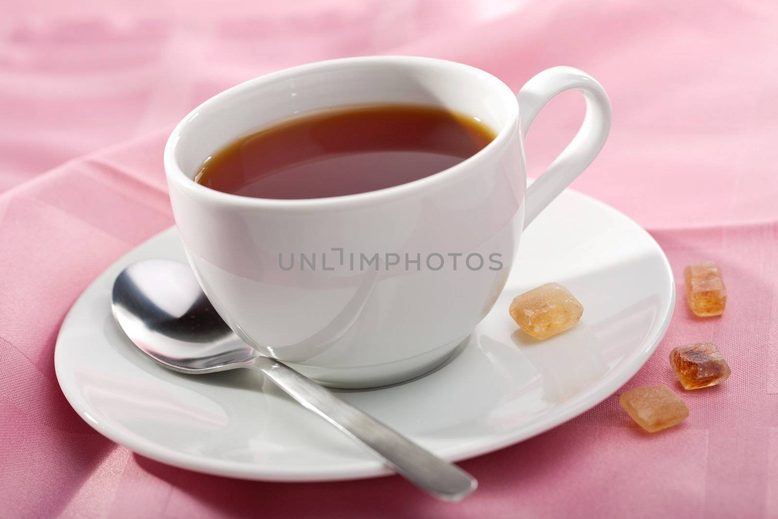 cup of tea over pink