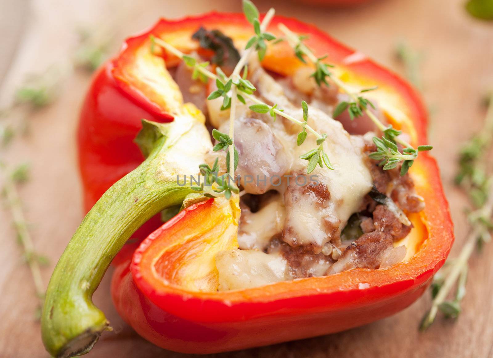 stuffed paprika with meat and vegetables 