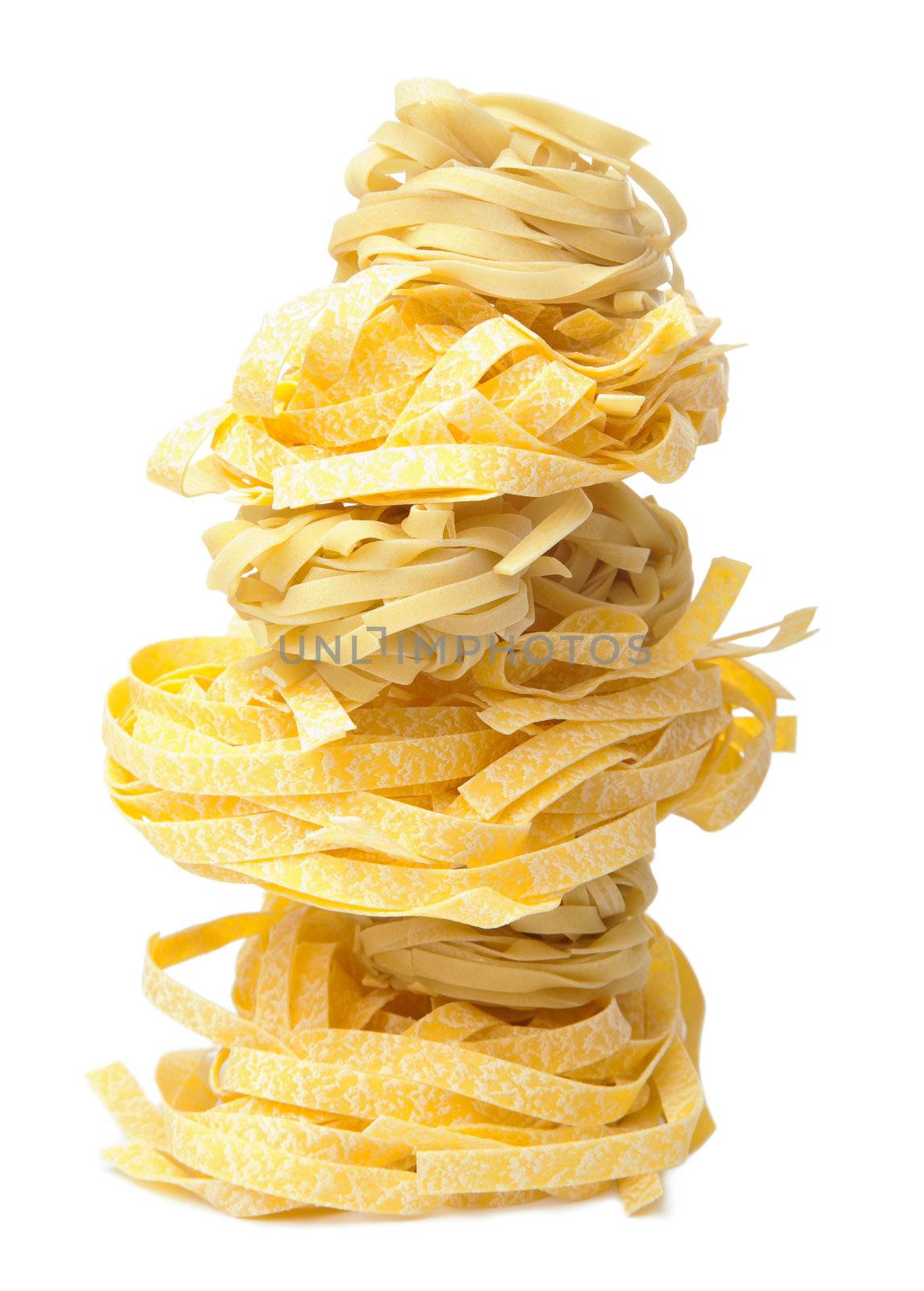 raw pasta isolated