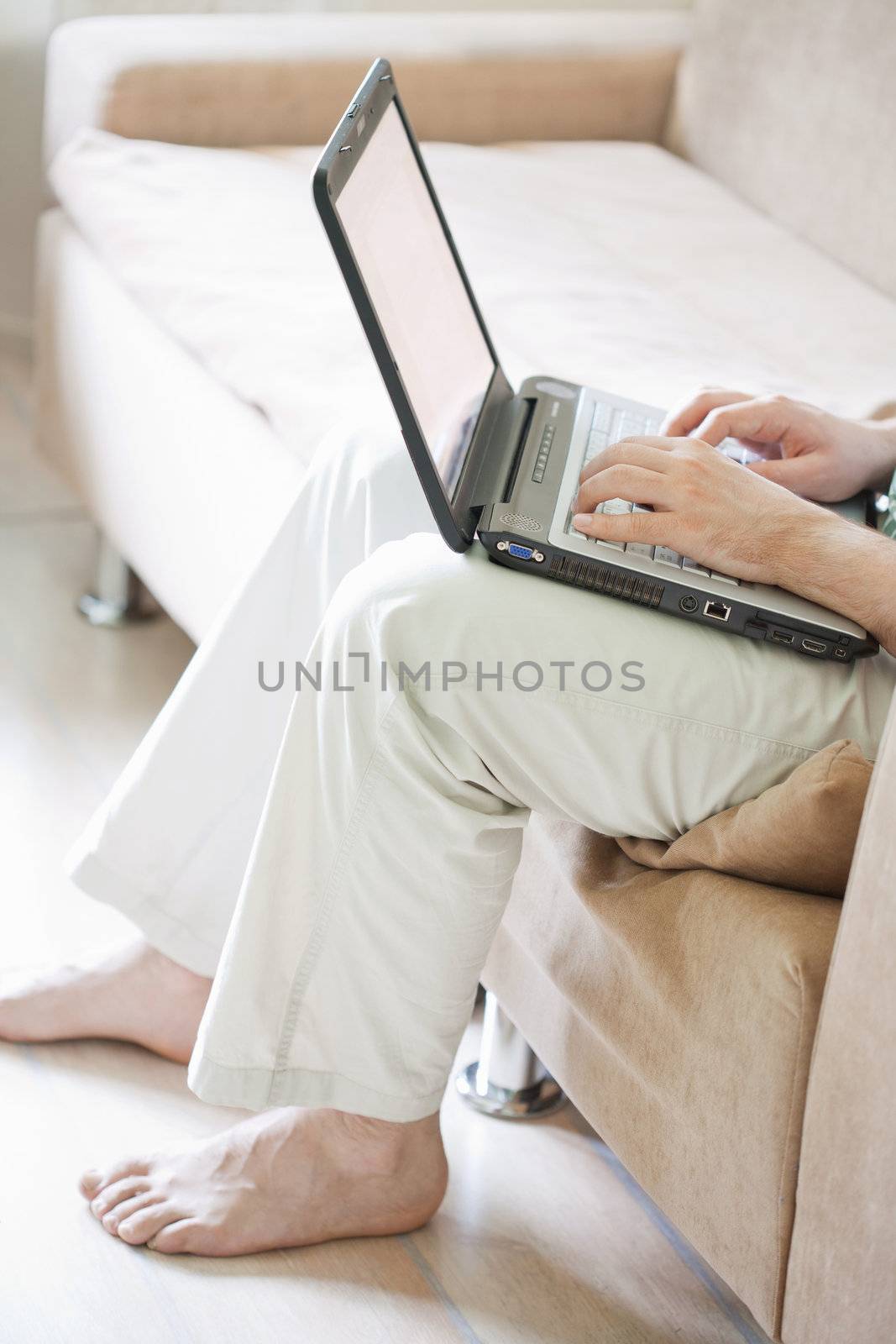 man with laptop