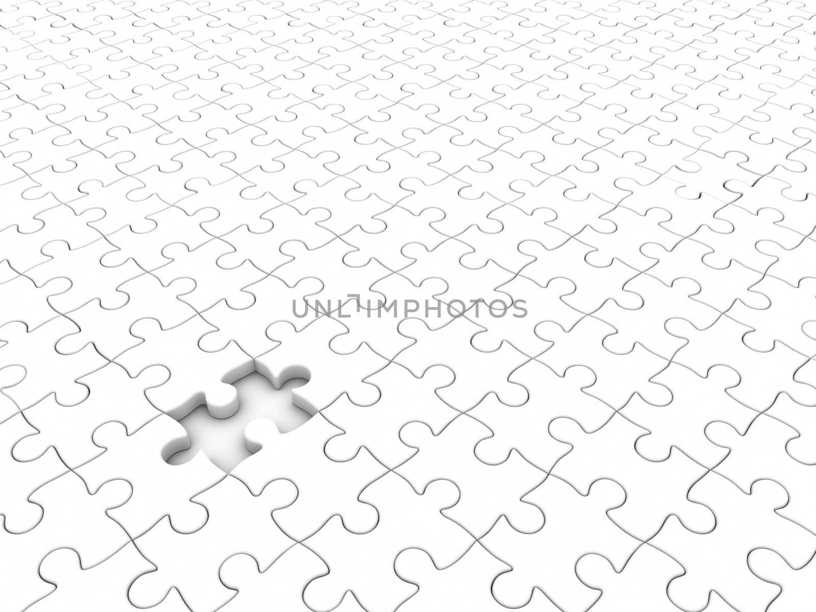 3D rendered plastic puzzle background.