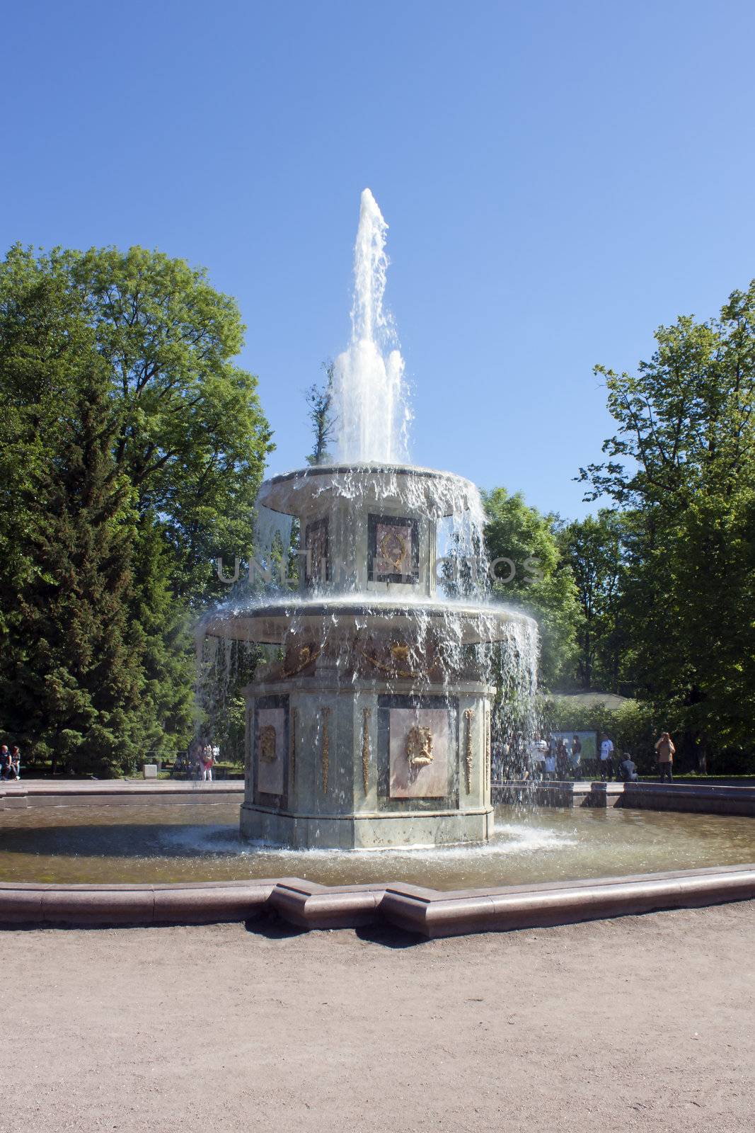 Roman Fountain in Peterhof Petrodvorets St Petersburg, Russia