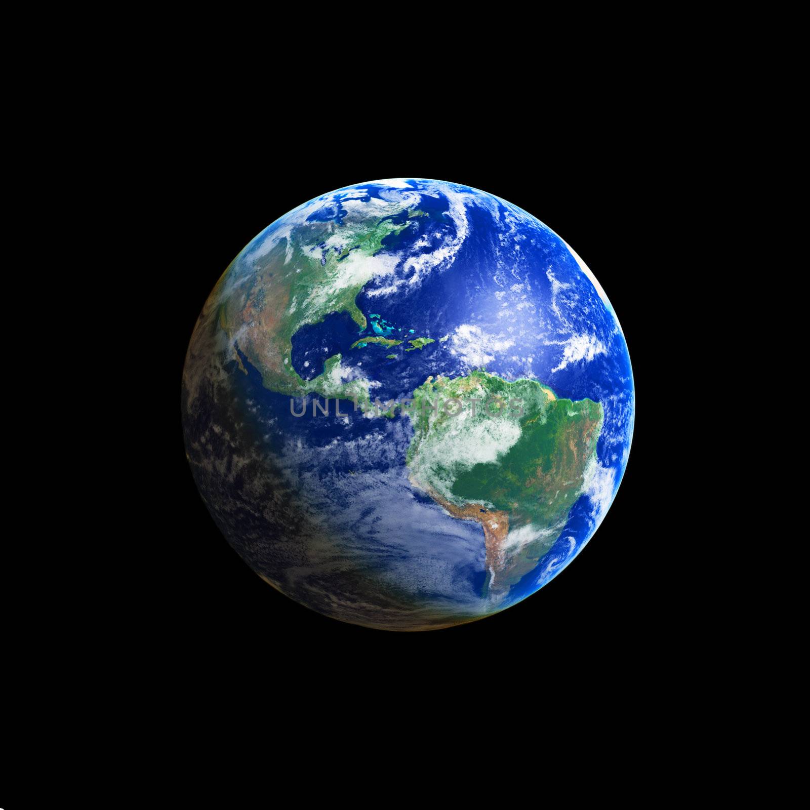 Earth Globe (America), high resolution image