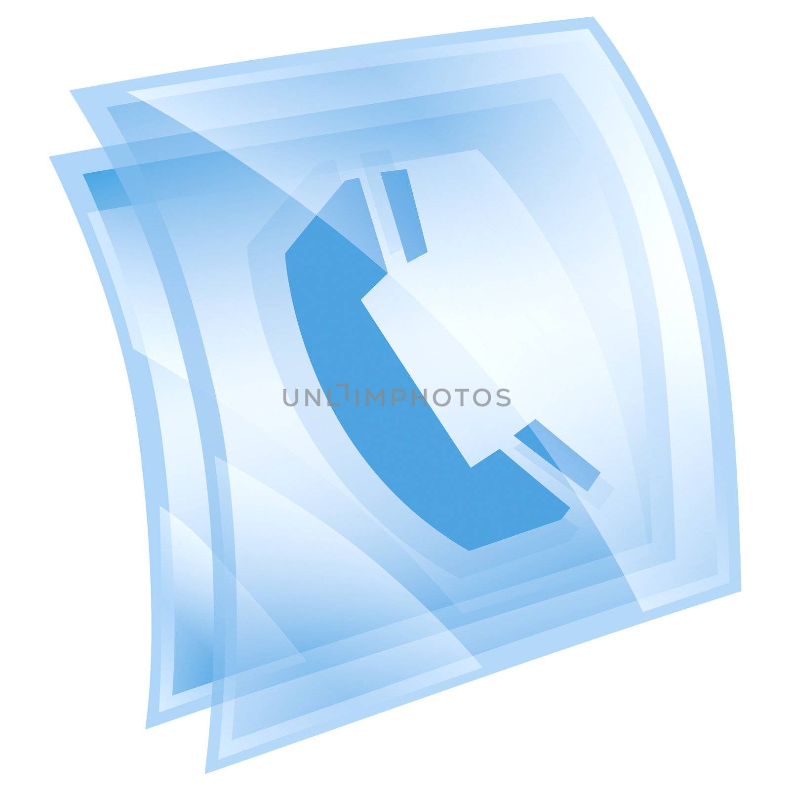 phone icon blue, isolated on white background. by zeffss