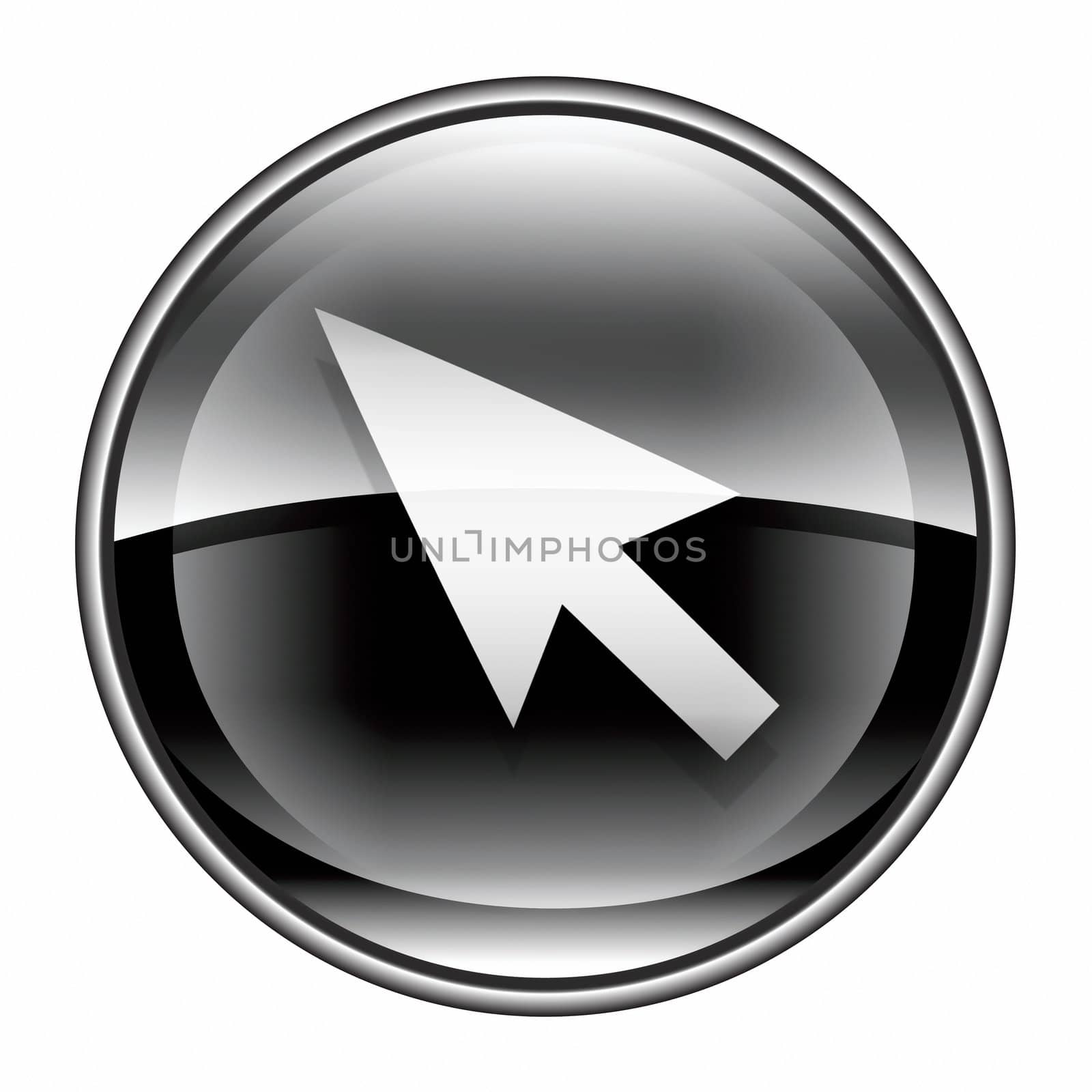 cursor icon black, isolated on white background by zeffss