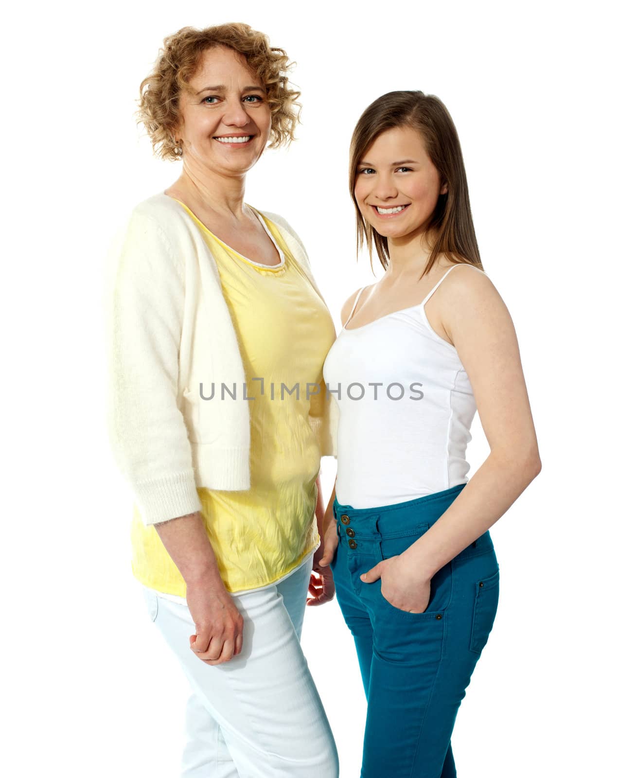 Gorgeous mother and daughter posing by stockyimages