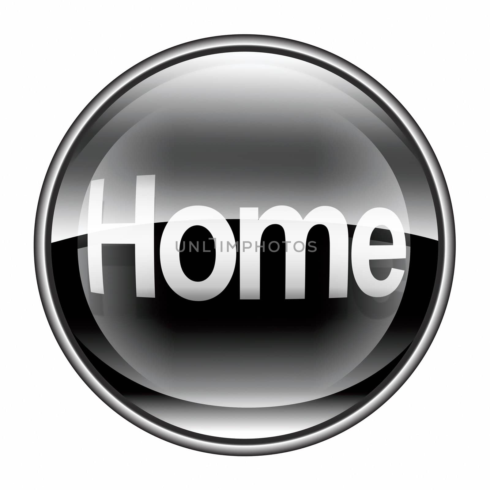 home icon black, isolated on white background by zeffss