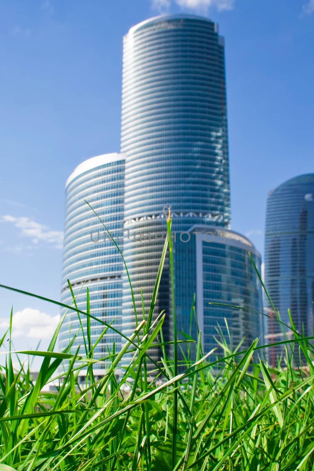 New skyscrapers business center in Moscow city, Russia