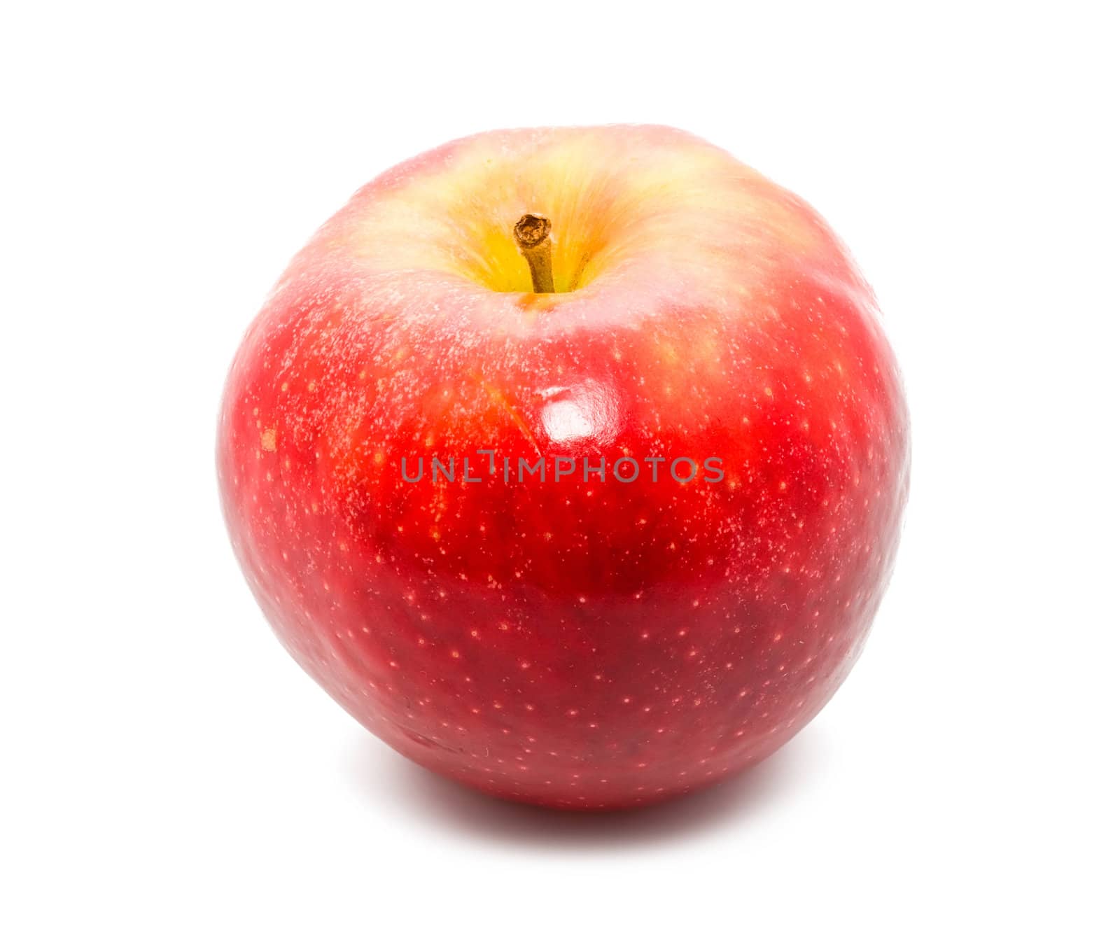 Red apple isolated on white background