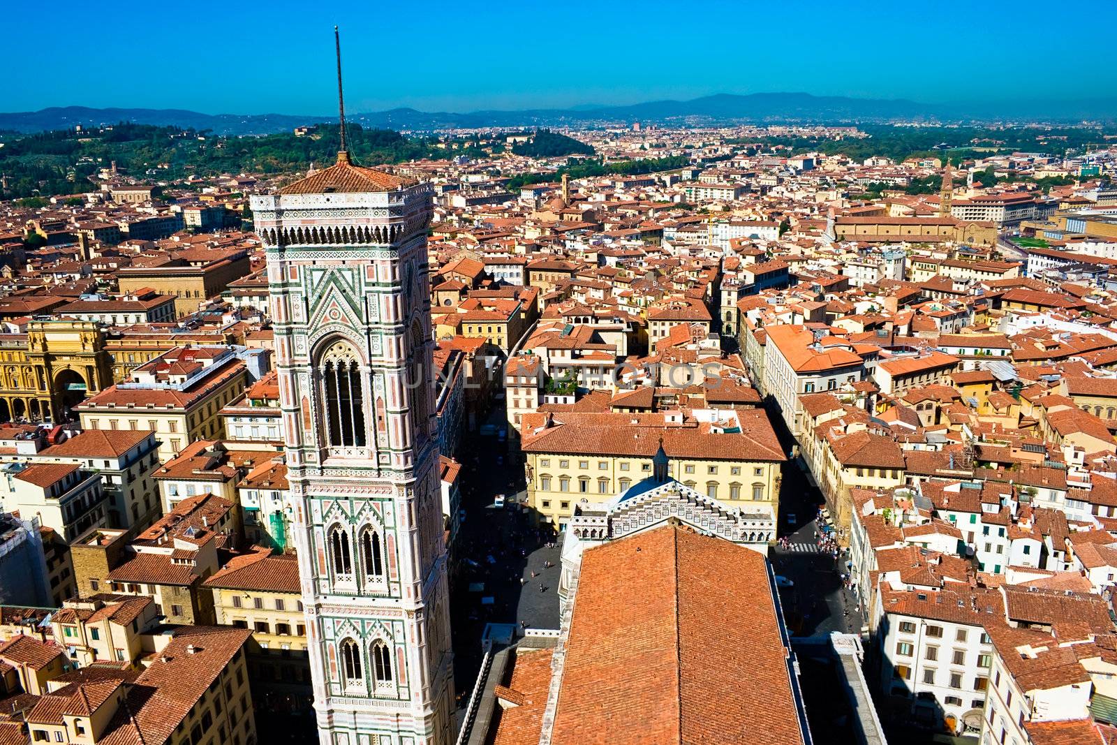 The panorama of Florence old city, Italy