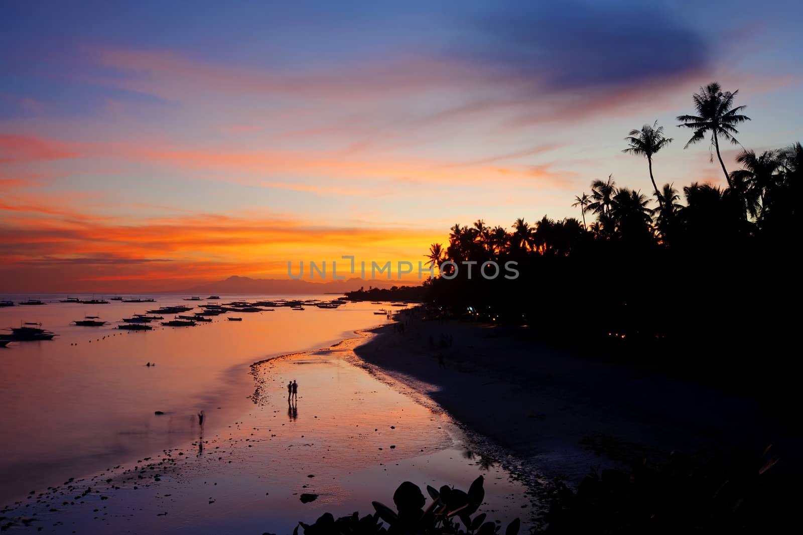 View of the beautiful beach on Panglao Island, Bohol