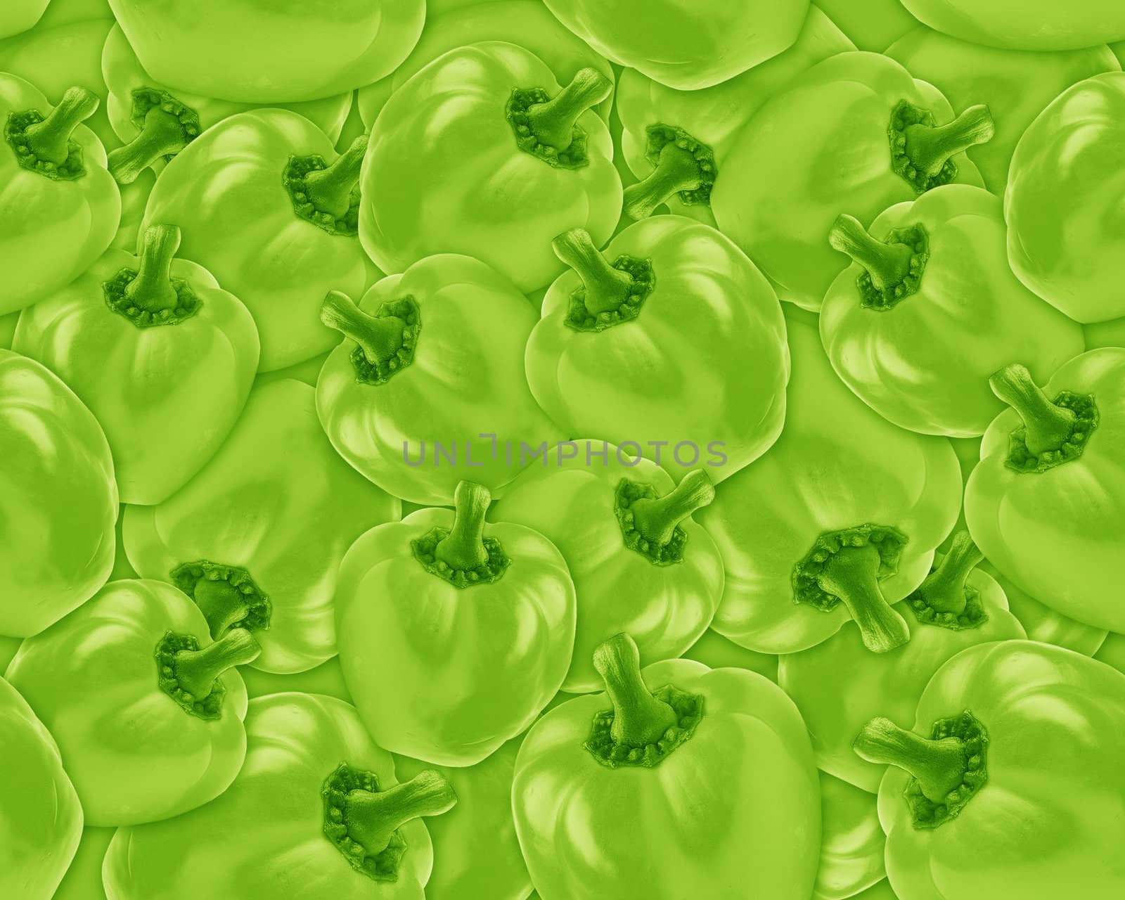 Seamless Background of Fresh Green bell pepper