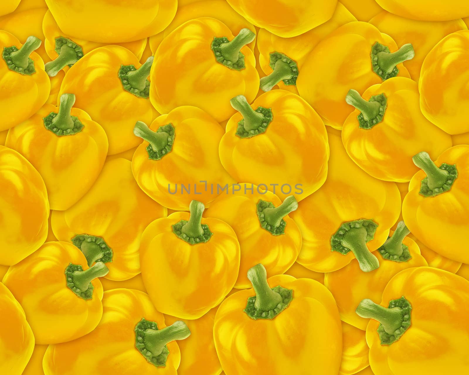 Seamless Background of Fresh yellow bell pepper