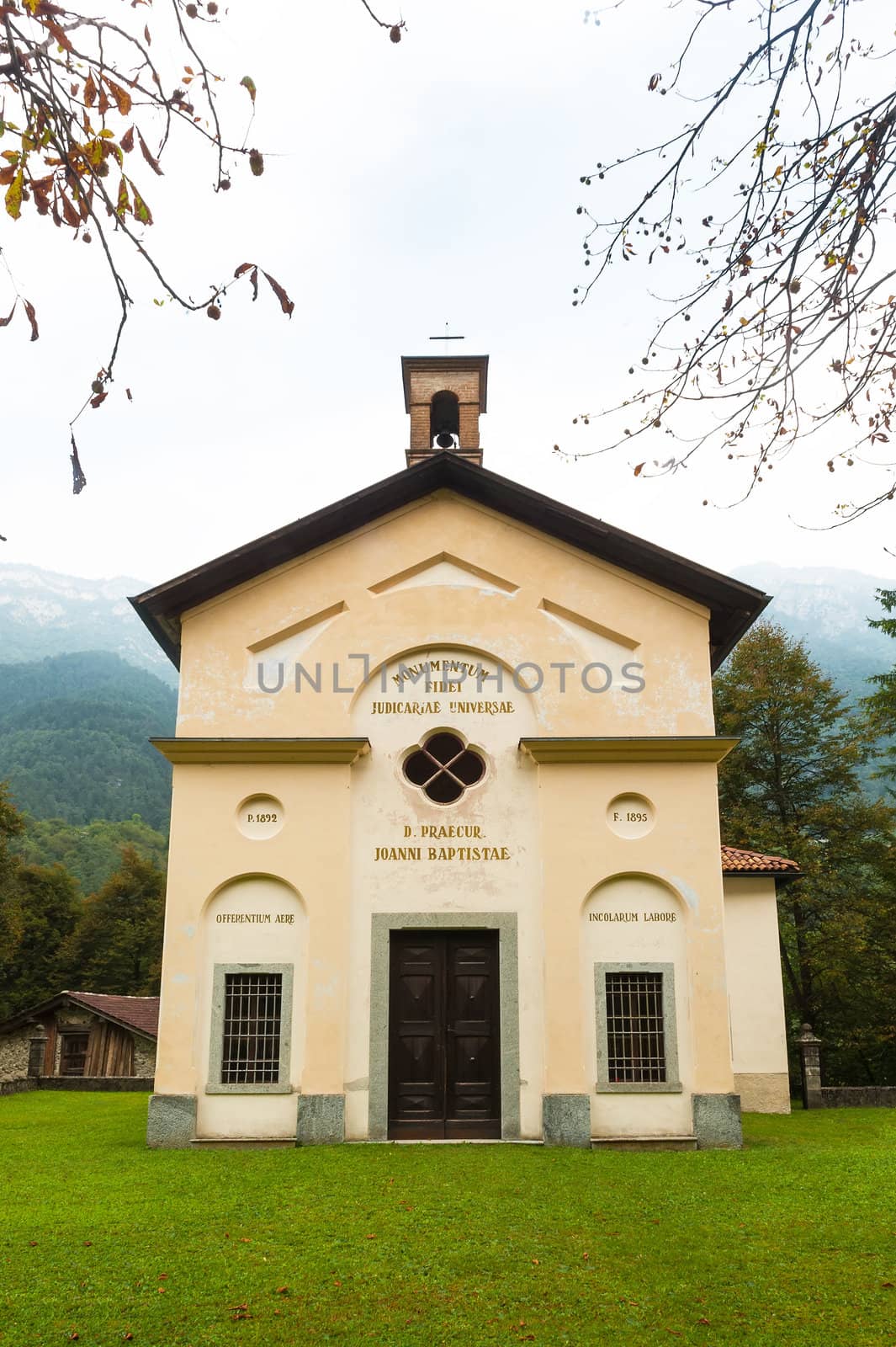 St. John's Church in Saone, Trento, Italy. Chiesetta di San Giovanni a Saone.