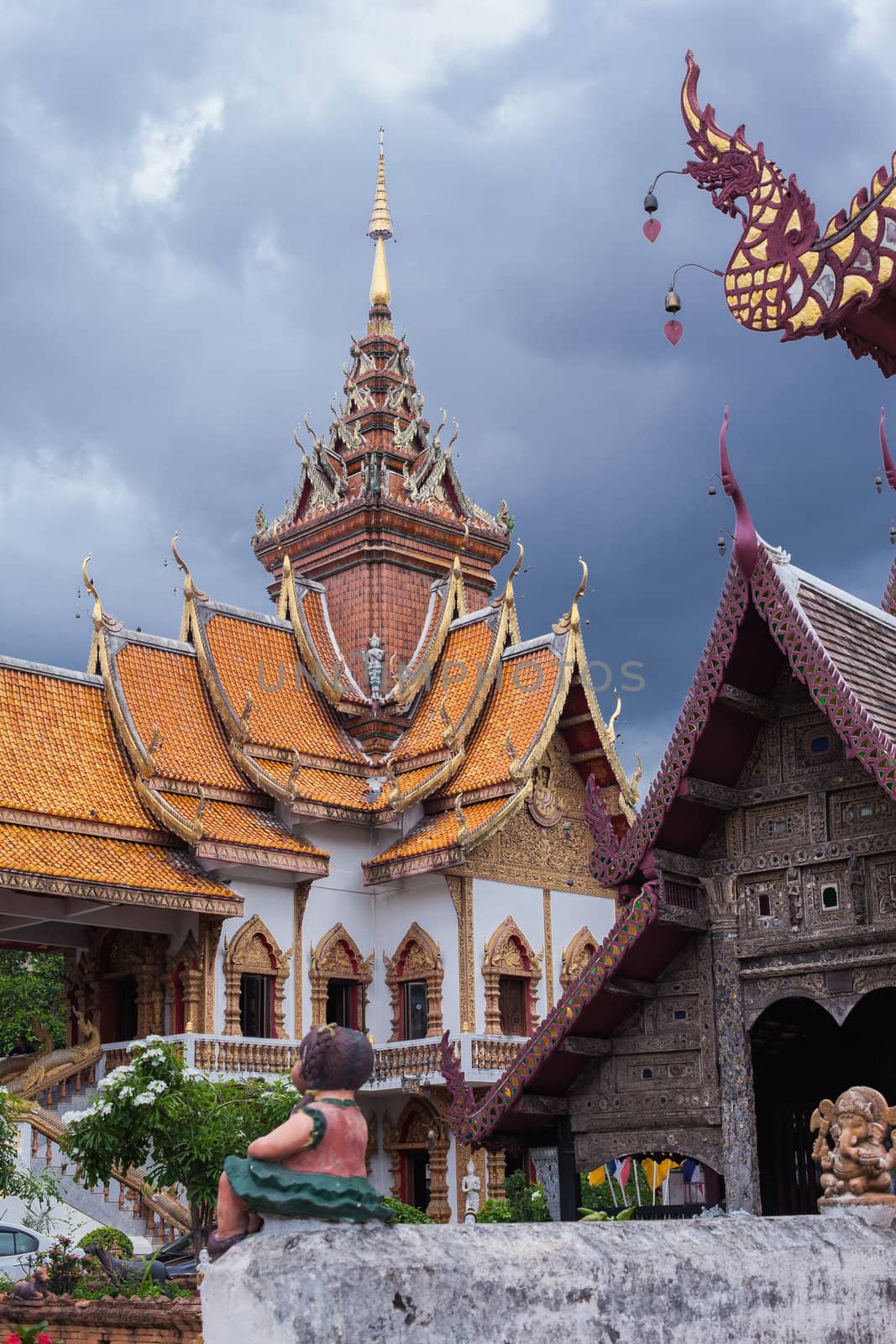 Beautiful temple in Chiang Mai.