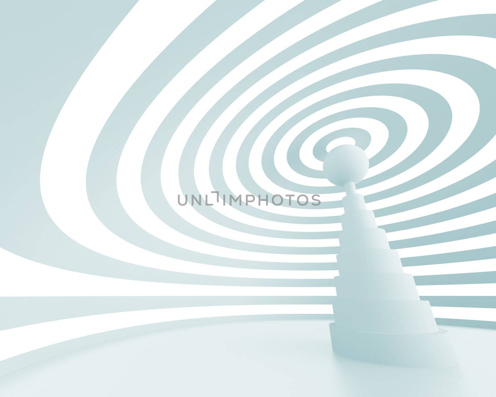 3d Illustration of Blue Wireless Background or Wallpaper