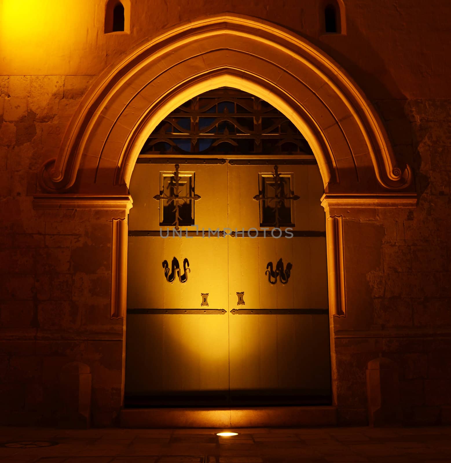 Door of medieval house in Mdina - Malta