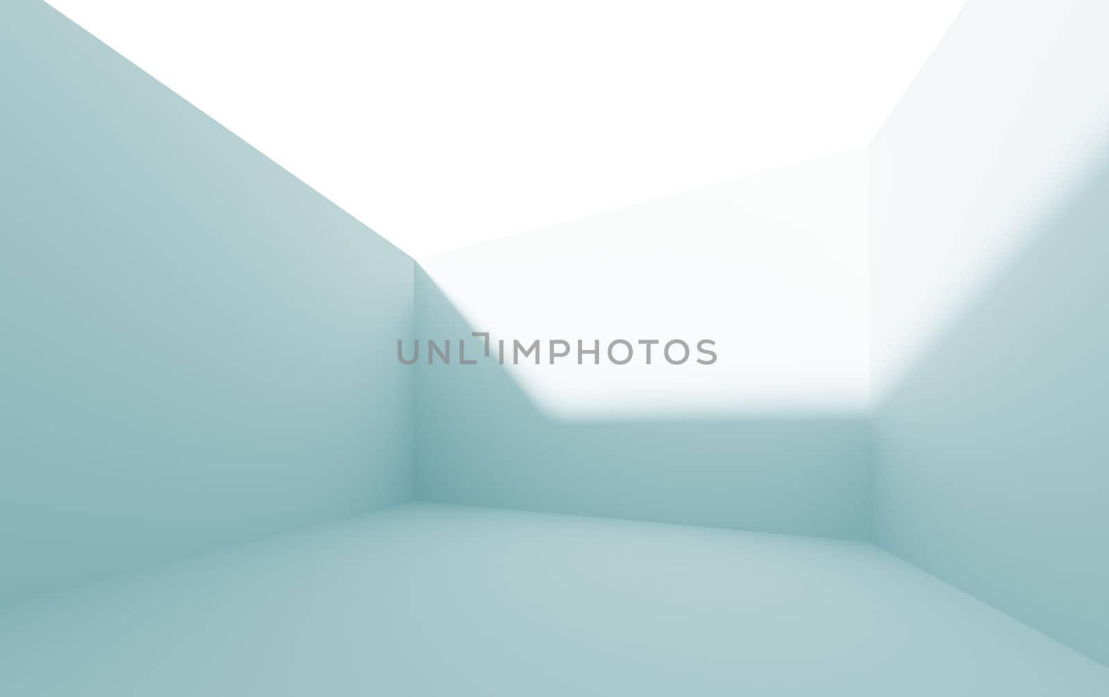 3d Illustration of Blue Modern Wall Background 
