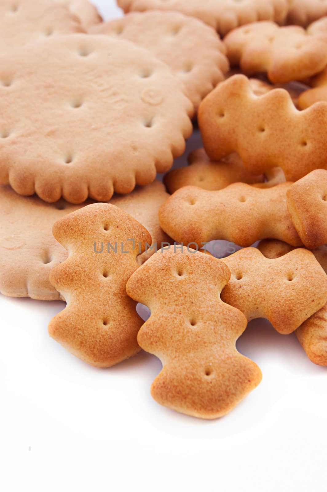 Round and shaped salted crackers by Angel_a