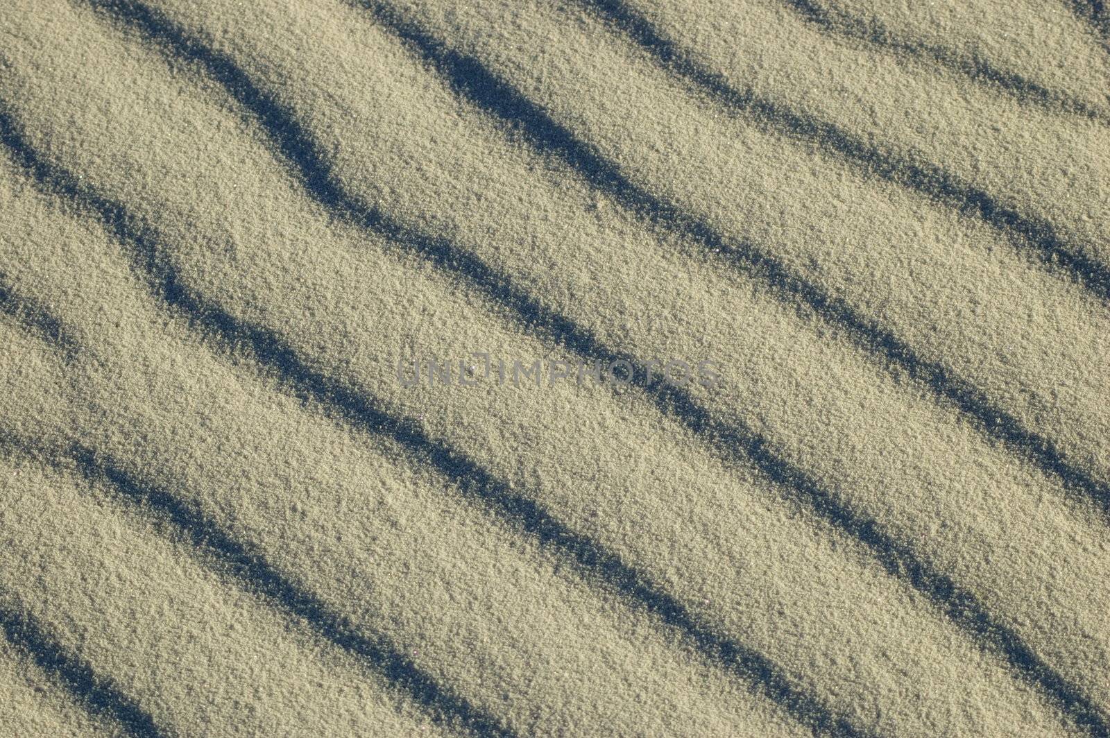 Close up macro shot ripples of white sand