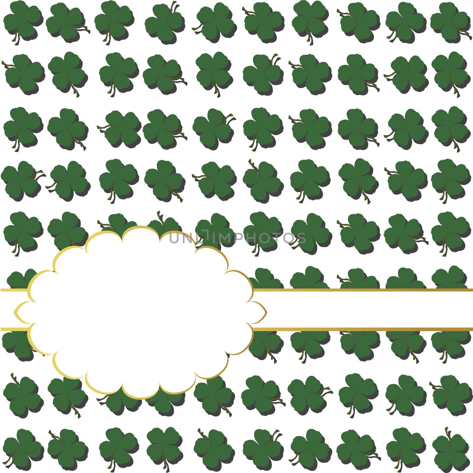 Background with shamrocks and place for text