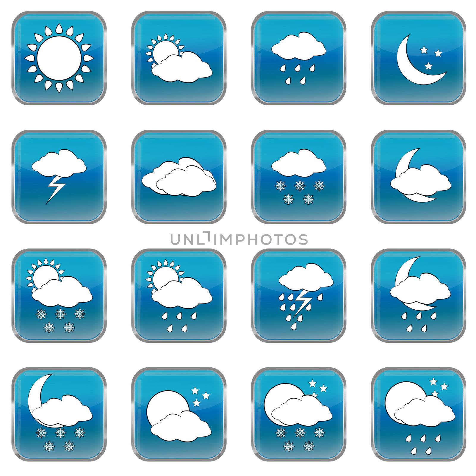Weather forecast web buttons by hibrida13