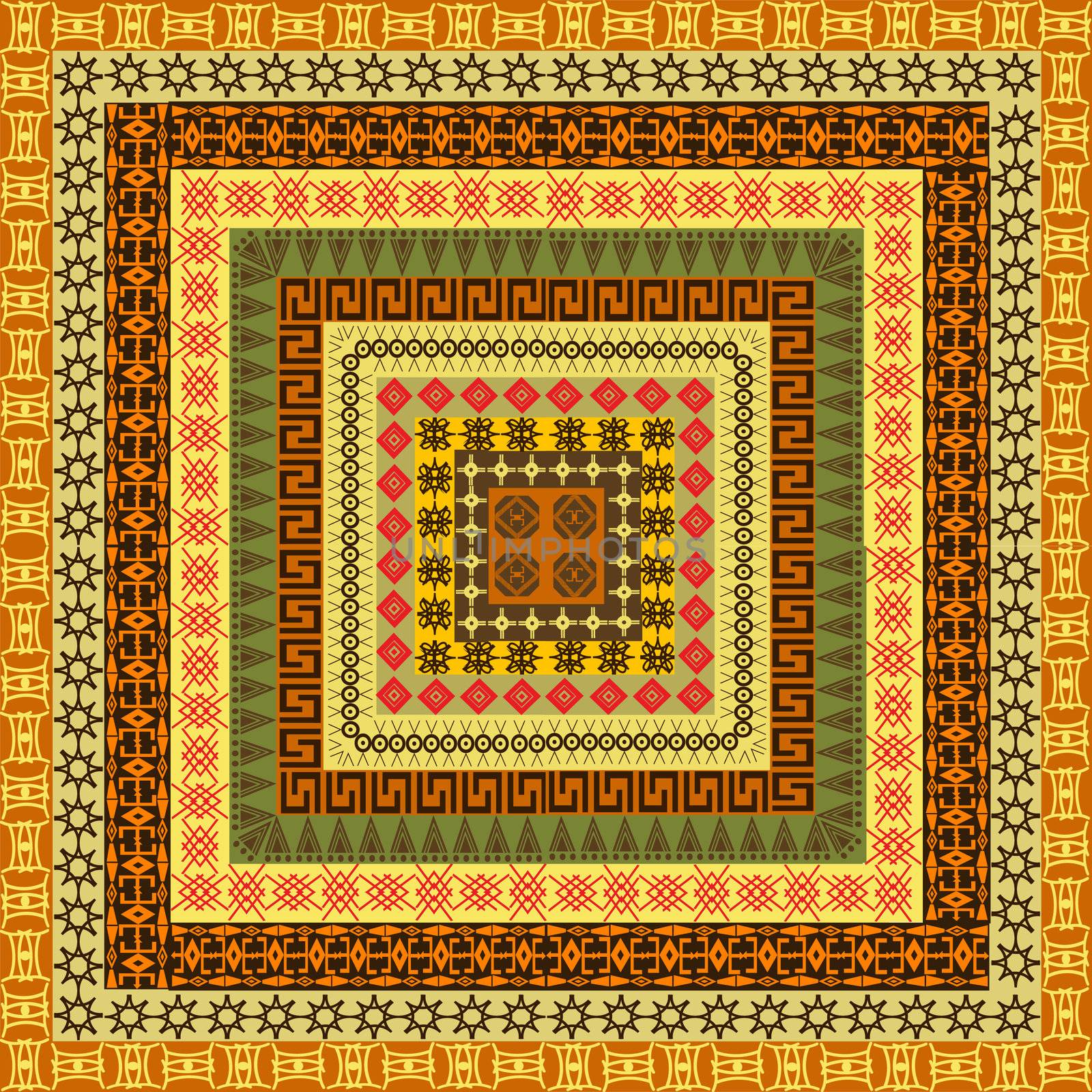 Pattern with ethnic African motifs by hibrida13