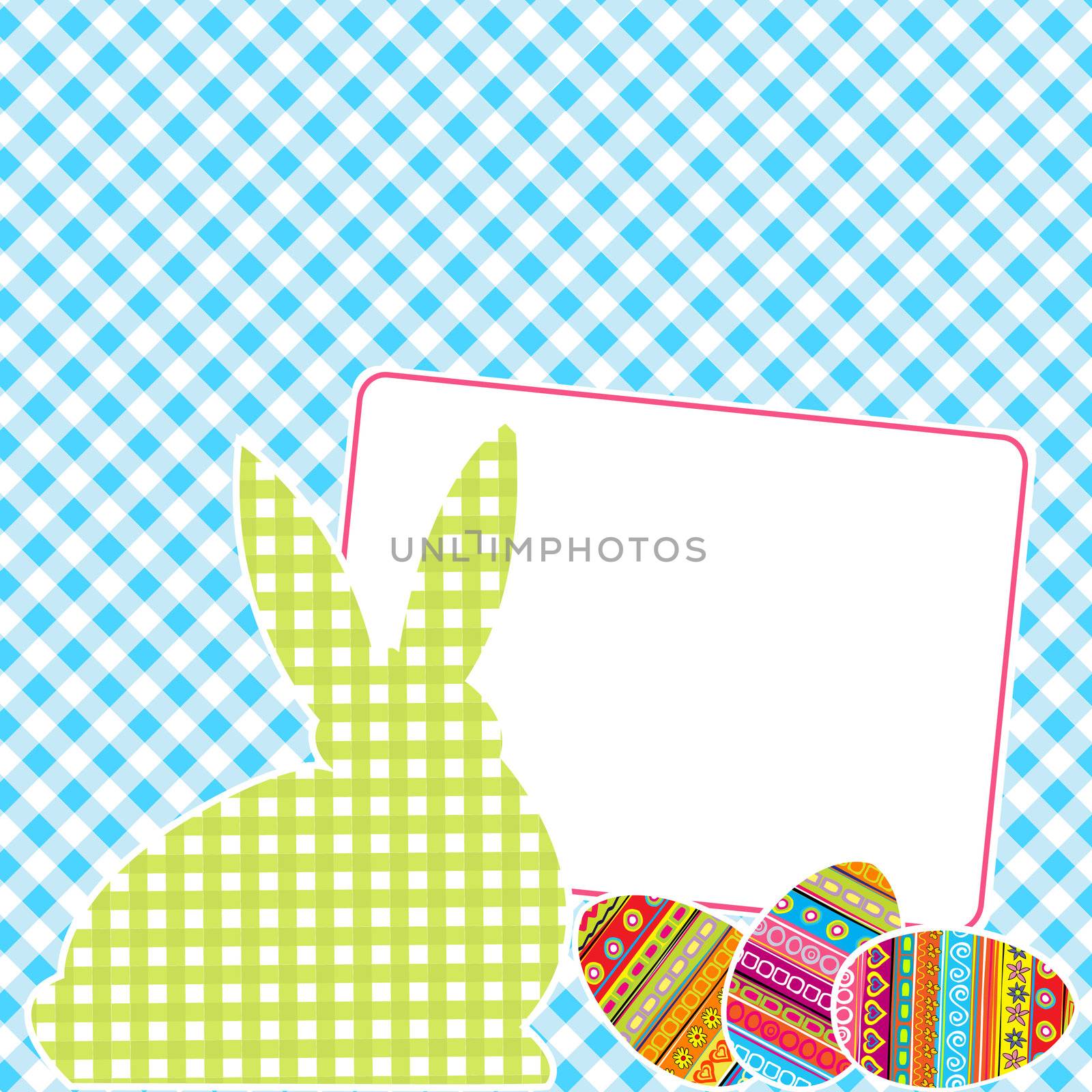 Textile patchworks Easter card by hibrida13
