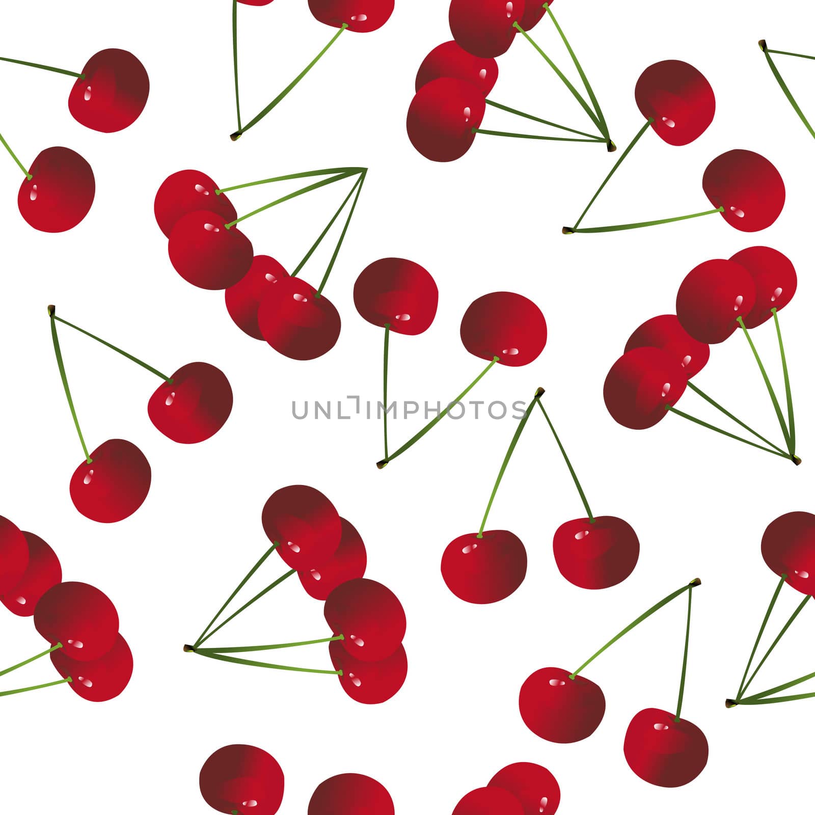 Seamless pattern background with cherries by hibrida13