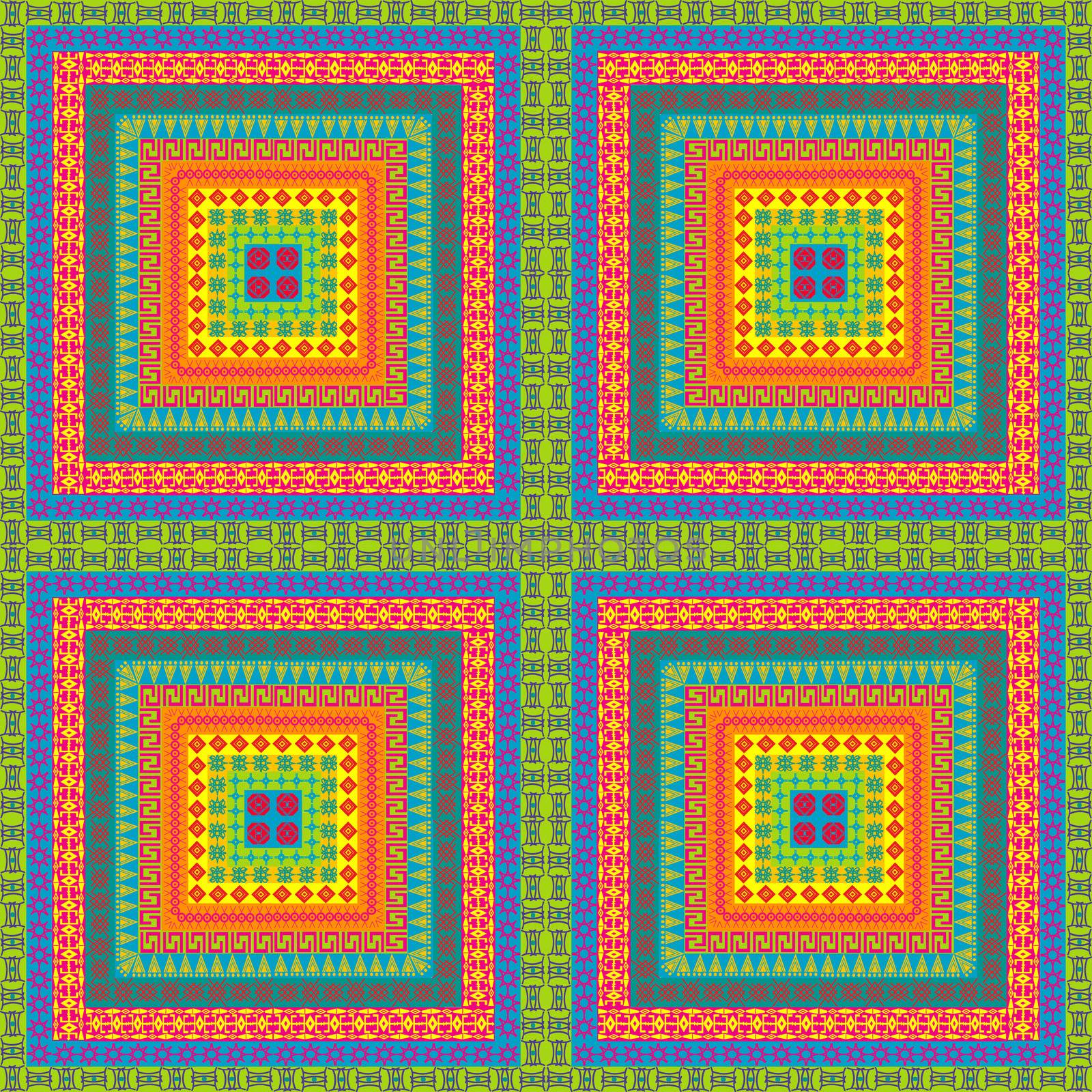 Carpet with ethnic motifs
