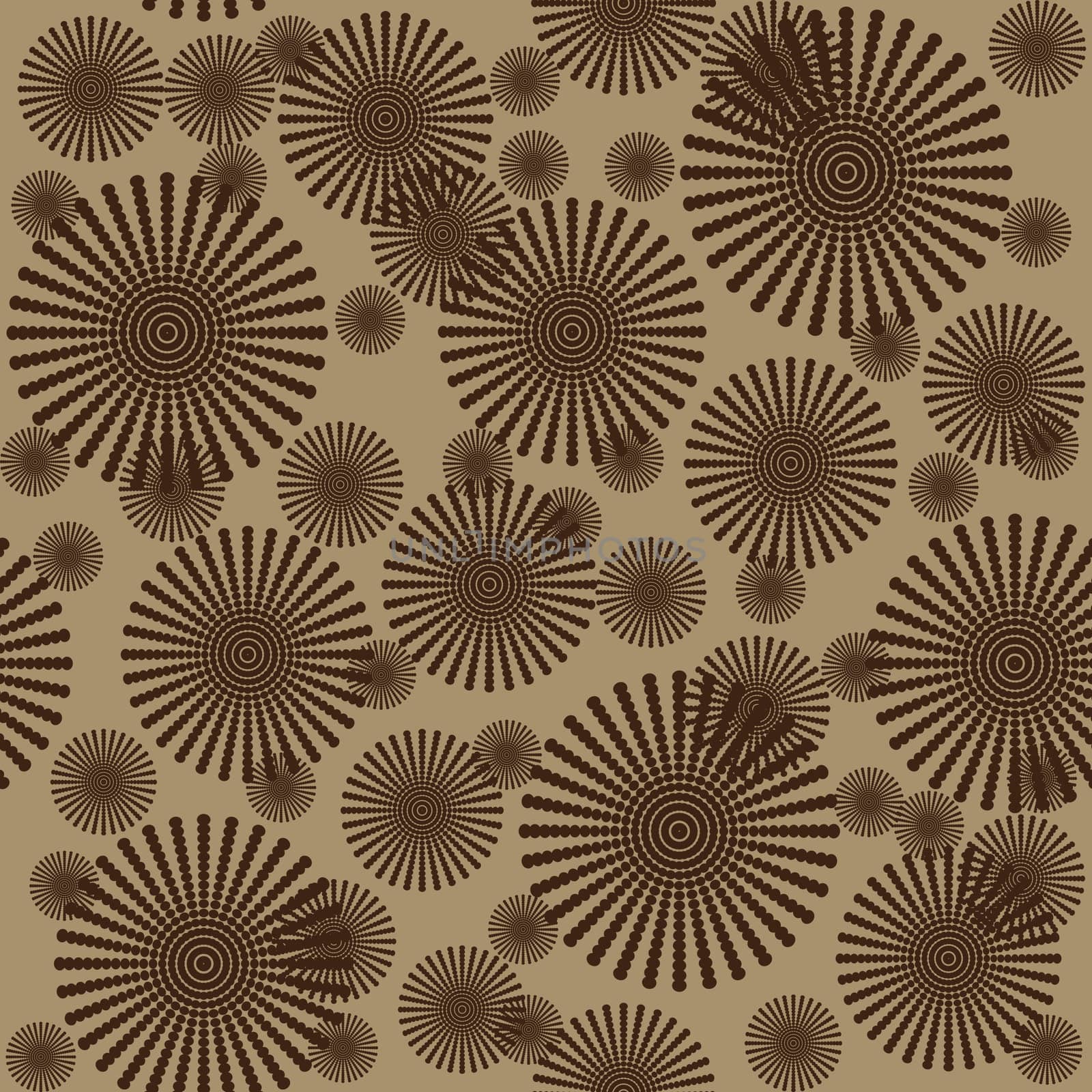 Brown abstract floral background
