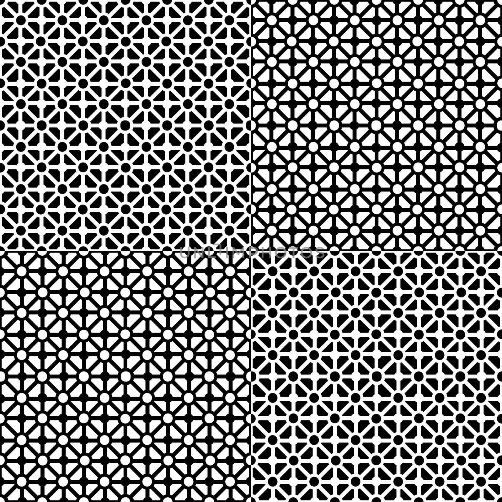 Seamless geometric pattern in black and white