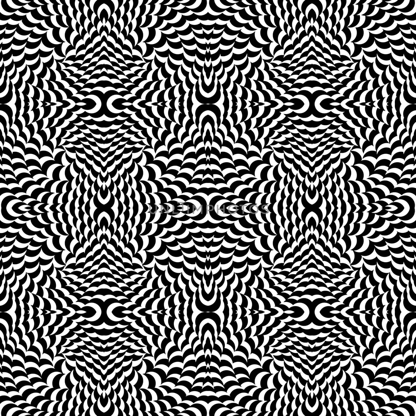 Optical effect background in black and white