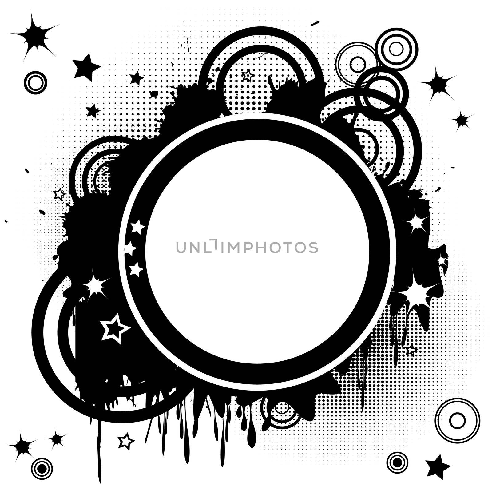 Abstract background with funky circles by hibrida13