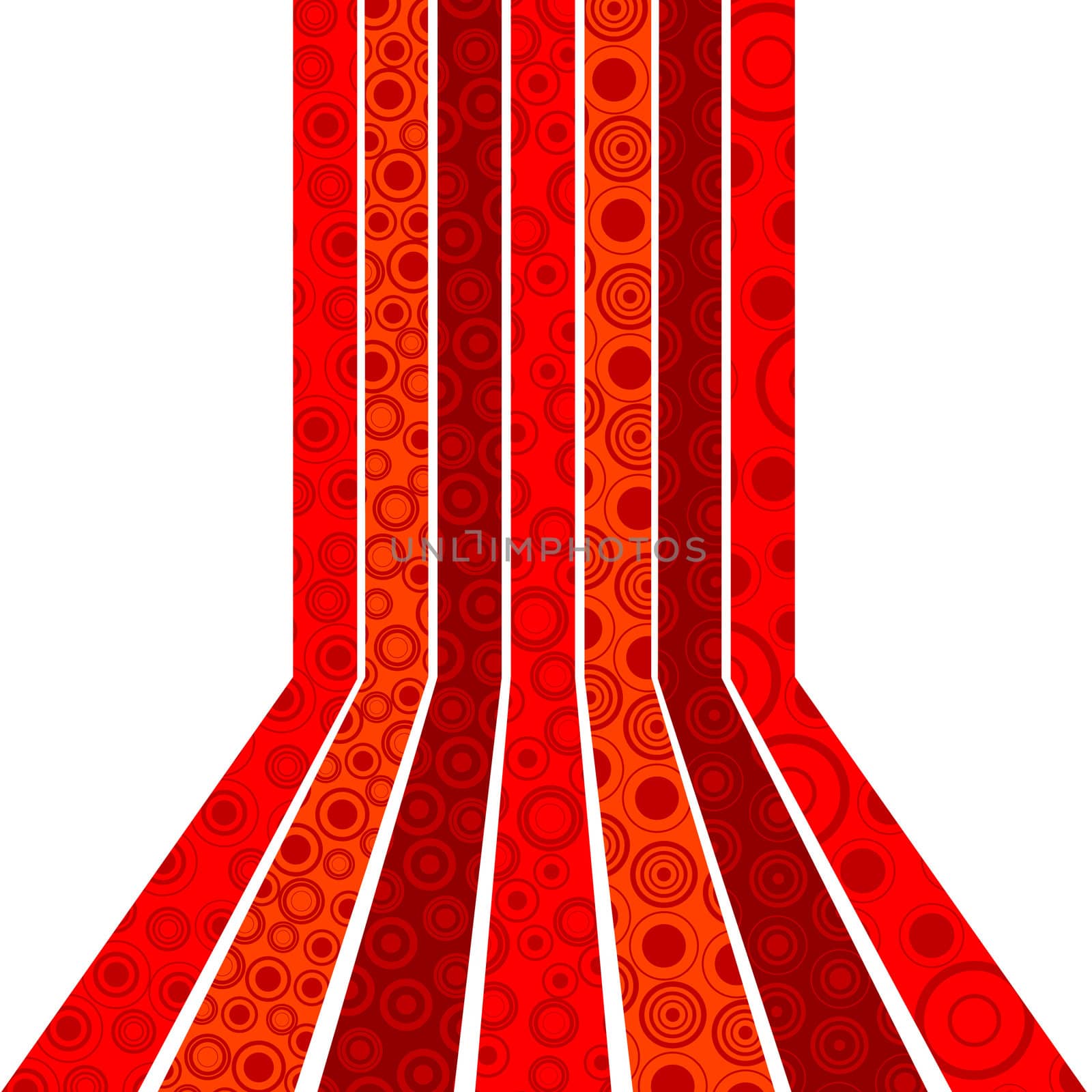 Red stripes and circles background