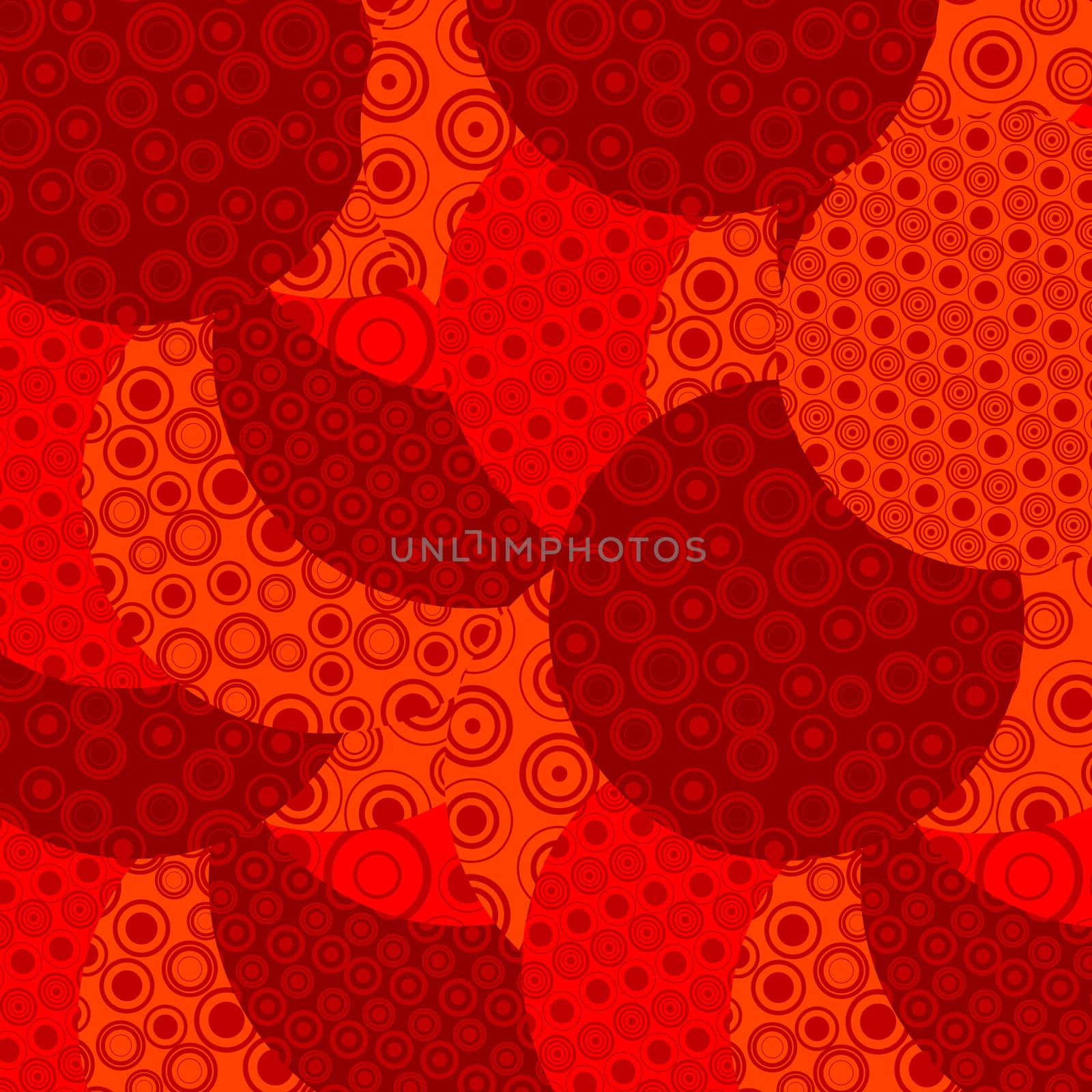 Red background with circles