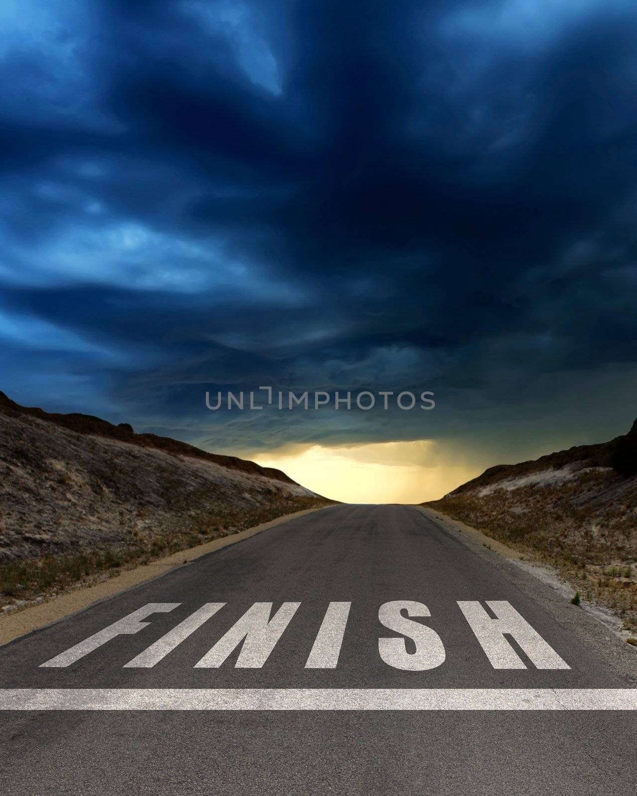 Road leading to finish by sergey_nivens