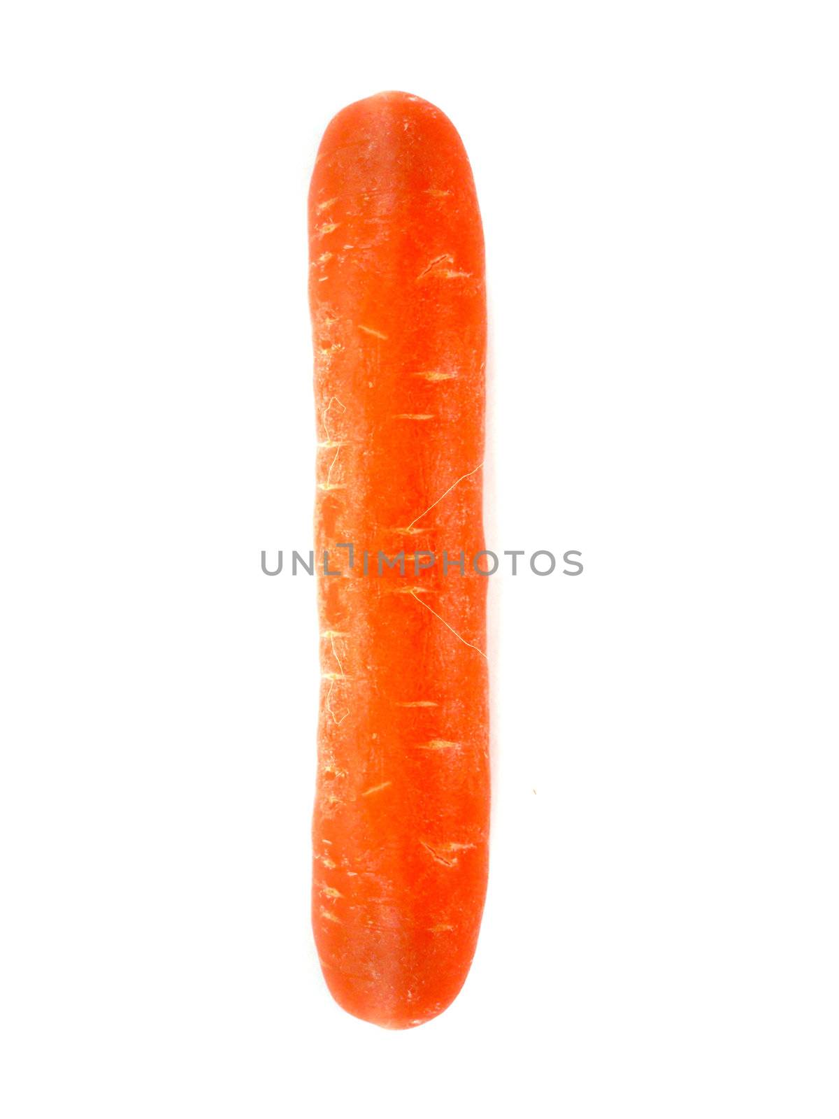 fresh orange carrot isolated on white background