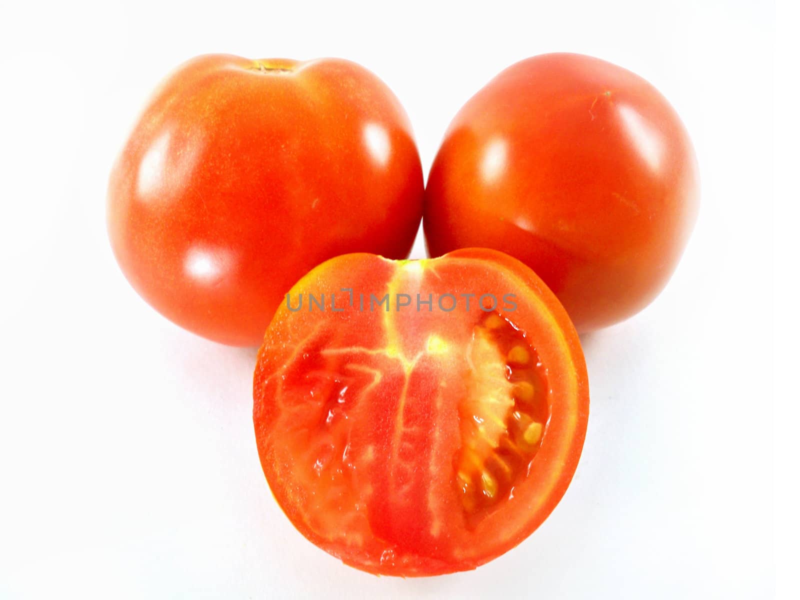 Fresh Red tomatoes isolated on white background