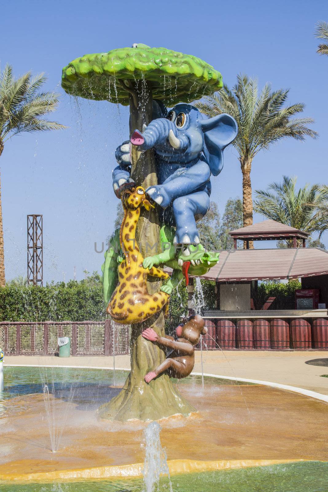 funny characters in a water park by steirus