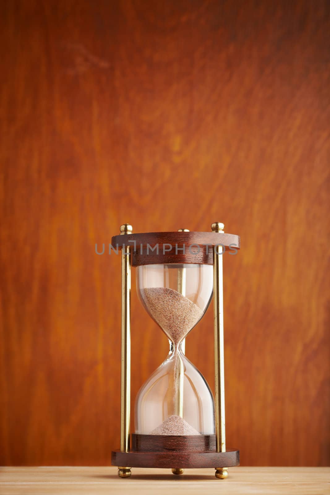 time concept with hourglass, selective focus point