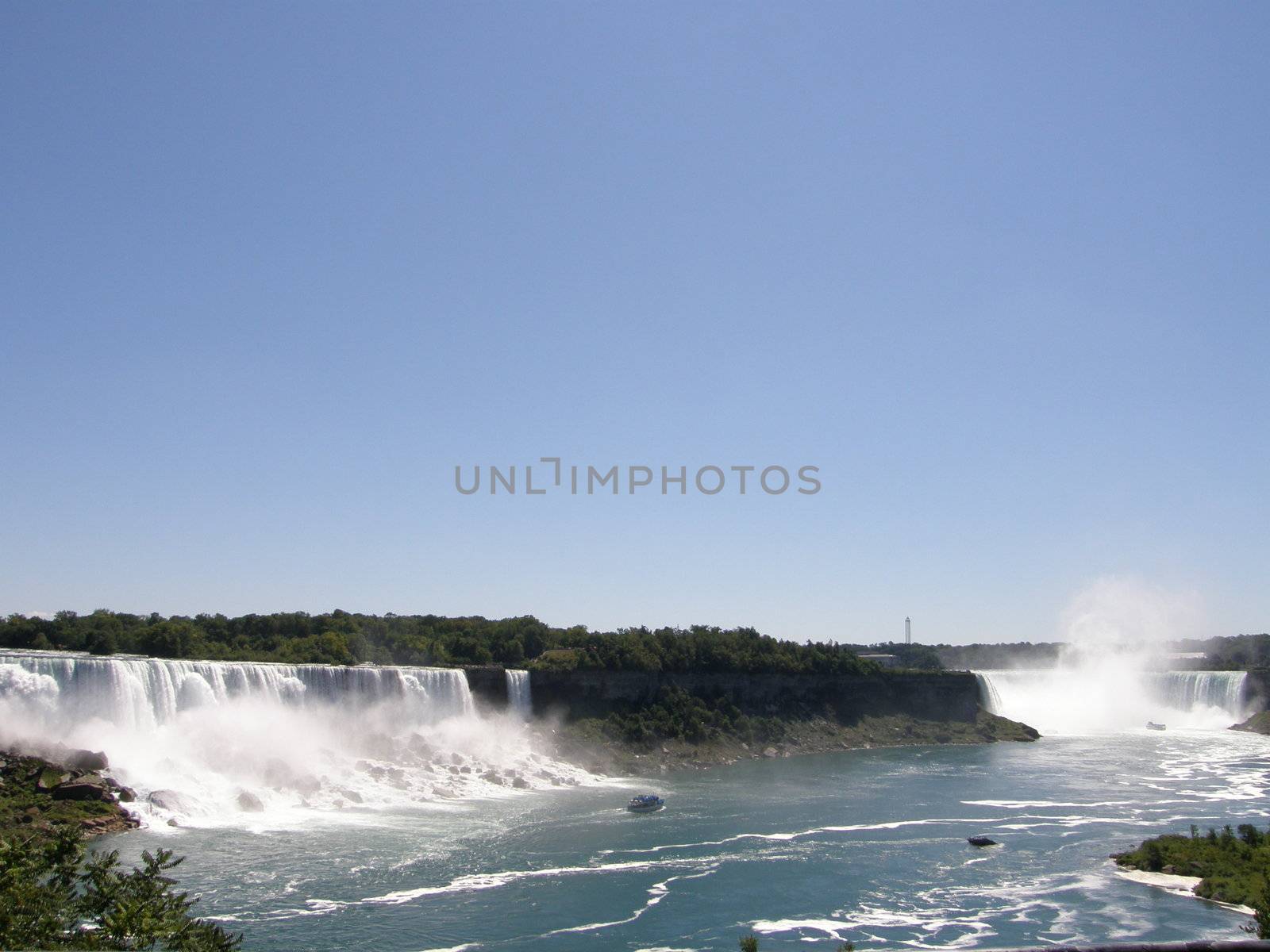Niagara Falls at the border of USA and Canada
